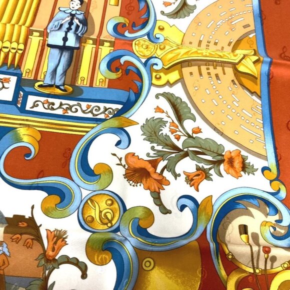 HERMES Carre90 ORGAUPHONE AND MECHANIQUES instruments Scarf Unused - Picture 6 of 14